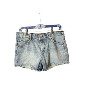 HM mom shorts  Wash Denim High Waisted Jean Shorts Womens Size 12 Blue 5 Pocket